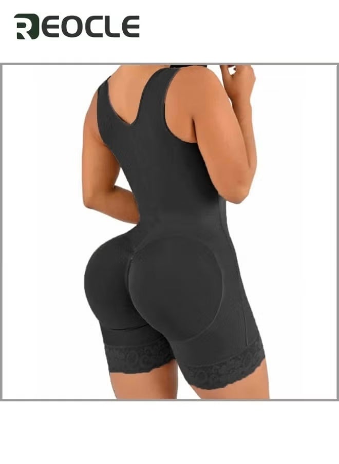 REOCLE Women's Shapewear Tummy Control Fajas Colombianas Full Body Shaper Waist Trainer Bodysuit Strong Shaping Body Shaper - Image 4