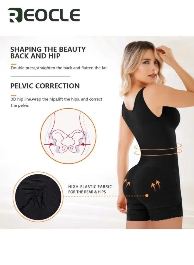 REOCLE Women's Shapewear Tummy Control Fajas Colombianas Full Body Shaper Waist Trainer Bodysuit Strong Shaping Body Shaper - Image 3