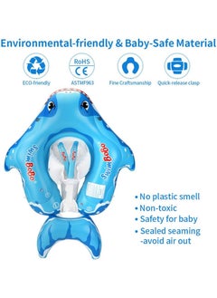 SwimBoBo Inflatable Baby Swim Float with Sun Canopy Baby Inflatable Swimming Ring with Adjustable Sun Shade Baby Inflatable Swimming Floats Pool Float for Toddlers (Shark)  - Image 3