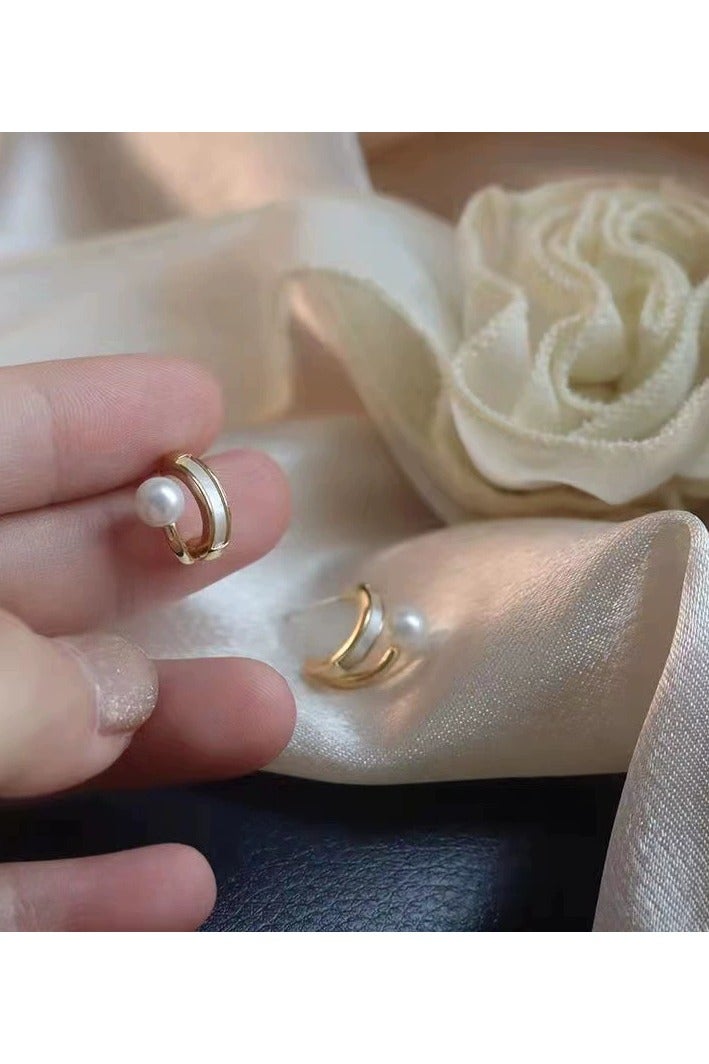 Goolsky Elegant Pearl Stud Earrings for Women | Dainty Minimalist Design | Lightweight Luxury Fashion Jewelry  - Image 3