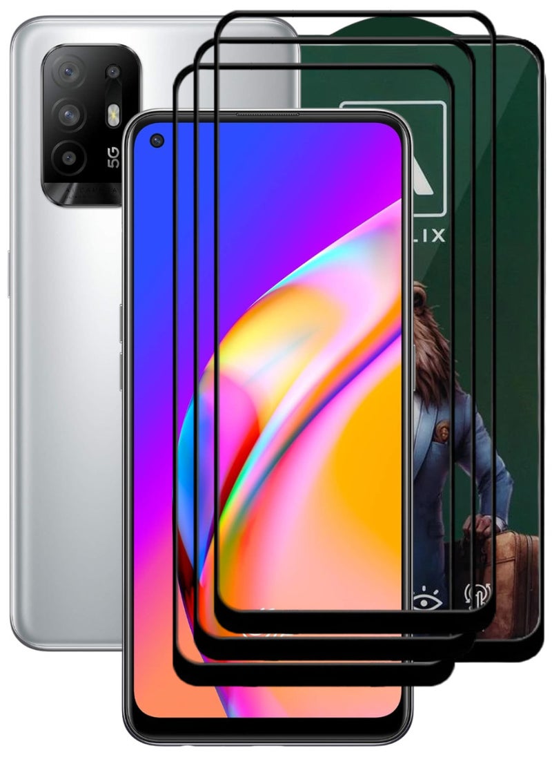 ACLIX 3 Pieces Antistatic ESD Dustproof Premium Quality High Definition Tempered Glass Screen Protector Designed For Oppo F19 Pro+ 5G - Image 1