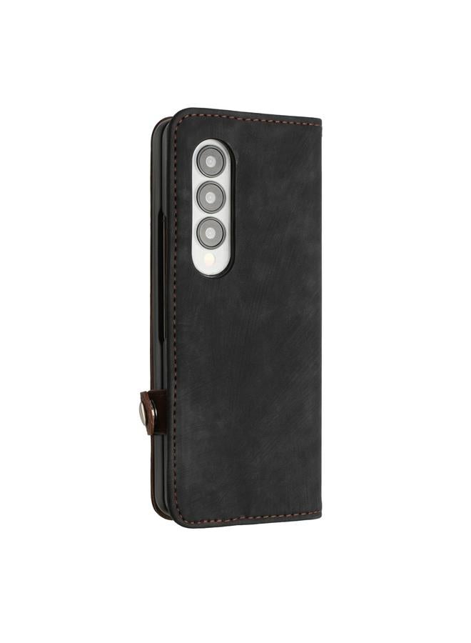 S-TOP Case For Samsung Galaxy Z Fold 4 5G Side Buckle Double Fold Leather Phone Case - Image 3
