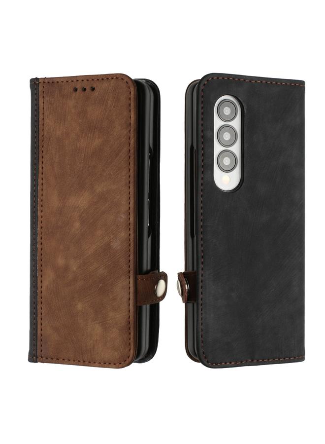 S-TOP Case For Samsung Galaxy Z Fold 4 5G Side Buckle Double Fold Leather Phone Case - Image 1