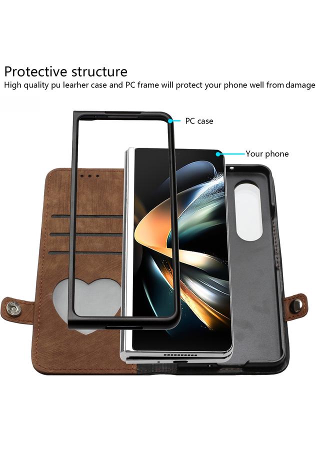 S-TOP Case For Samsung Galaxy Z Fold 4 5G Side Buckle Double Fold Leather Phone Case - Image 5