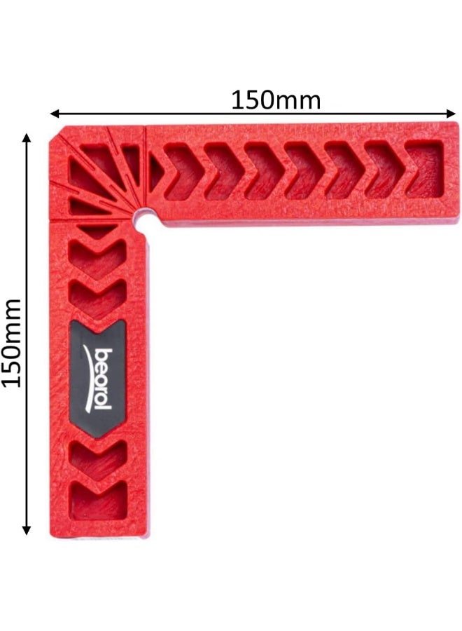 Beorol مشبك تحديد الزاوية اليمنى بزاوية 90 درجة من بيو رول، حامل مسطرة على شكل حرف L لتثبيت الخشب 150X150 مم - Image 2