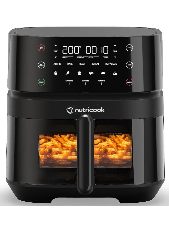 nutricook Digital Air Fryer 3, 5.7L Capacity, 6 Presets function, Air Fry, Roast, Bake, Dehydrate & Reheat, 2 Years Warranty 5.7 L 1700 W NC-AF357V Black - Image 1