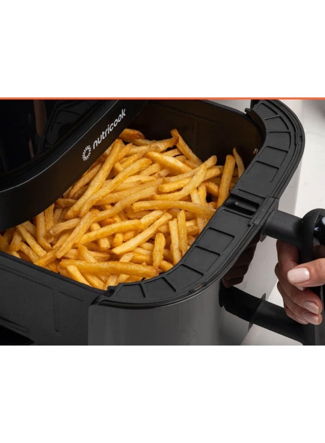 nutricook Digital Air Fryer 3, 5.7L Capacity, 6 Presets function, Air Fry, Roast, Bake, Dehydrate & Reheat, 2 Years Warranty 5.7 L 1700 W NC-AF357V Black - Image 3