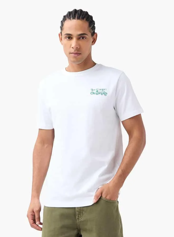 Lee Cooper Lee Cooper Graphic Print Crew Neck T-shirt with Short Sleeves