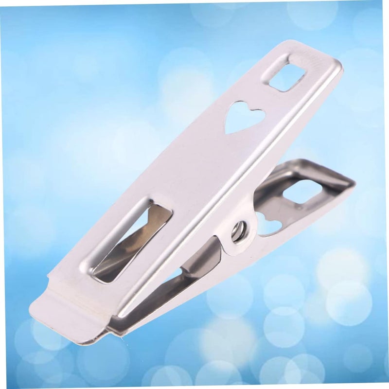 klarako 40pcs Multipurpose Towel Hanger / and Hollow Multifunctional Laundry Socks Indoor Clips Stainless Duty Pants Clothes Quilt Steel Food Clothing Metal Clamps Home Drying Sealing - Image 5