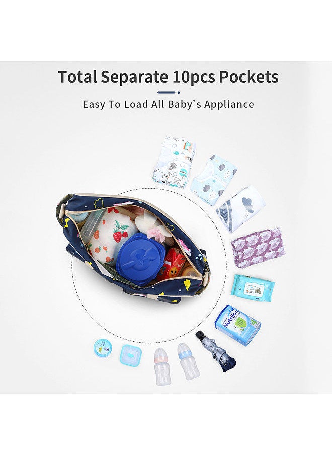 insular - Baby Diaper Bag Shoulder Bag Handbag Large Capacity Mummy Nappy Nursing Bag Tote Bags Travelling Storage Bag for Baby Care - Image 1