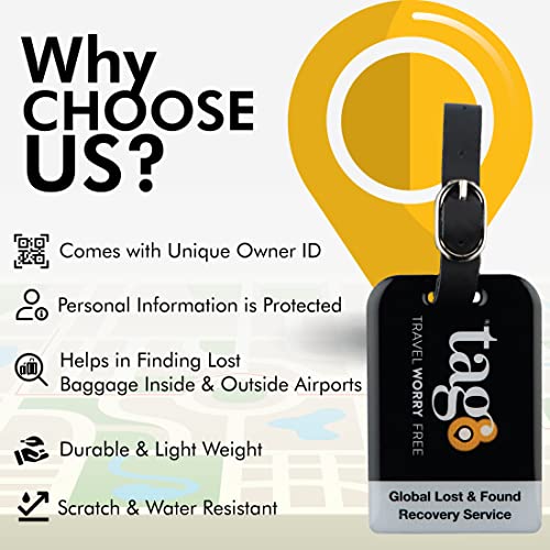 tag8 Bag Security Tag, Luggage tag for Suitcase with Airport Tracer Code | Luggage Bag Tags | Add to Your Travel Accessories for Safety |Stop Losing, Start Tagging - Image 3