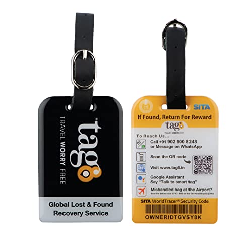 tag8 Bag Security Tag, Luggage tag for Suitcase with Airport Tracer Code | Luggage Bag Tags | Add to Your Travel Accessories for Safety |Stop Losing, Start Tagging - Image 1