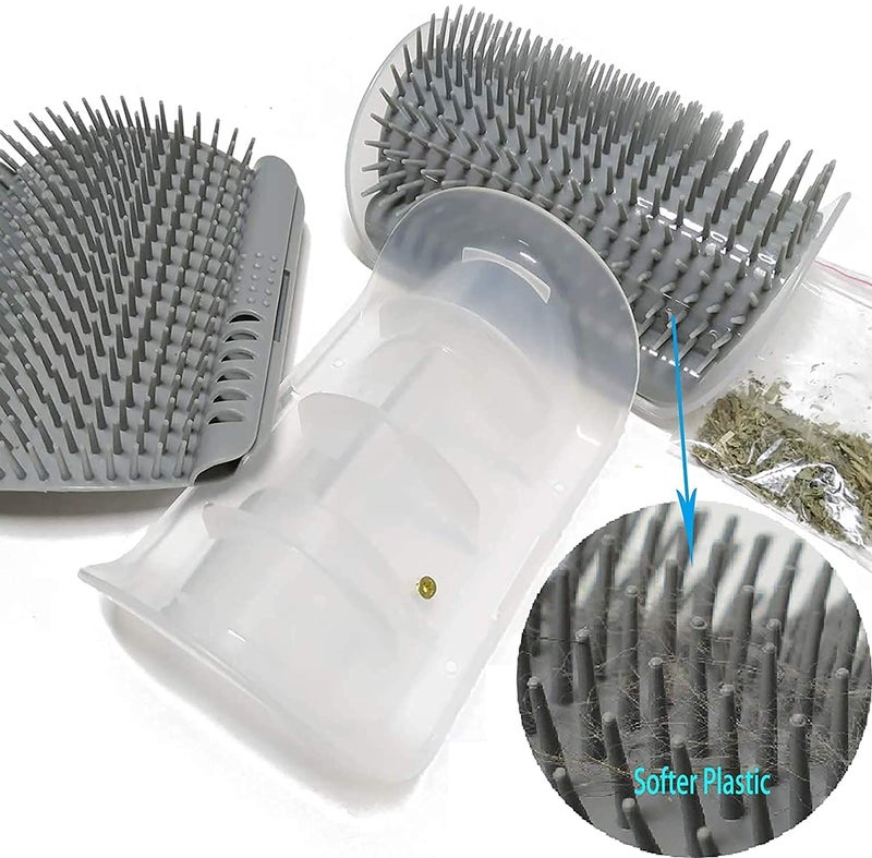 Pups&Pets Cat Self Groomer with Catnip, Dog Cat Corner Groomer,Wall Corner Scratcher Comb,Grooming M - Image 4