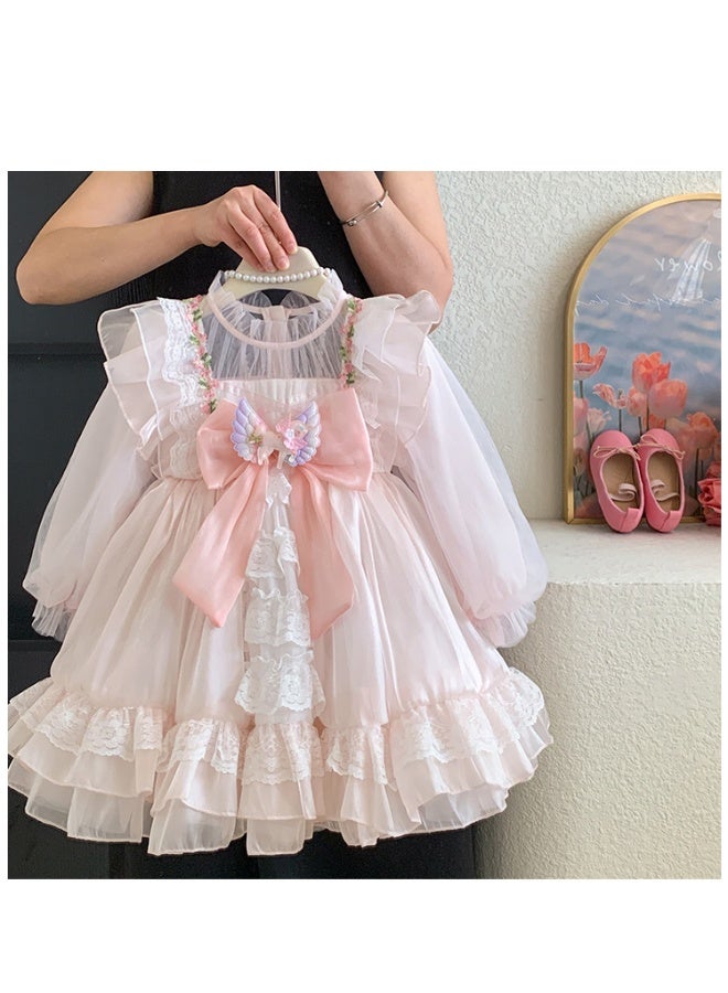 Girls' Spring and Autumn  Western Style Super Nice Unicorn Puffy Mesh Princess Dress - Image 4