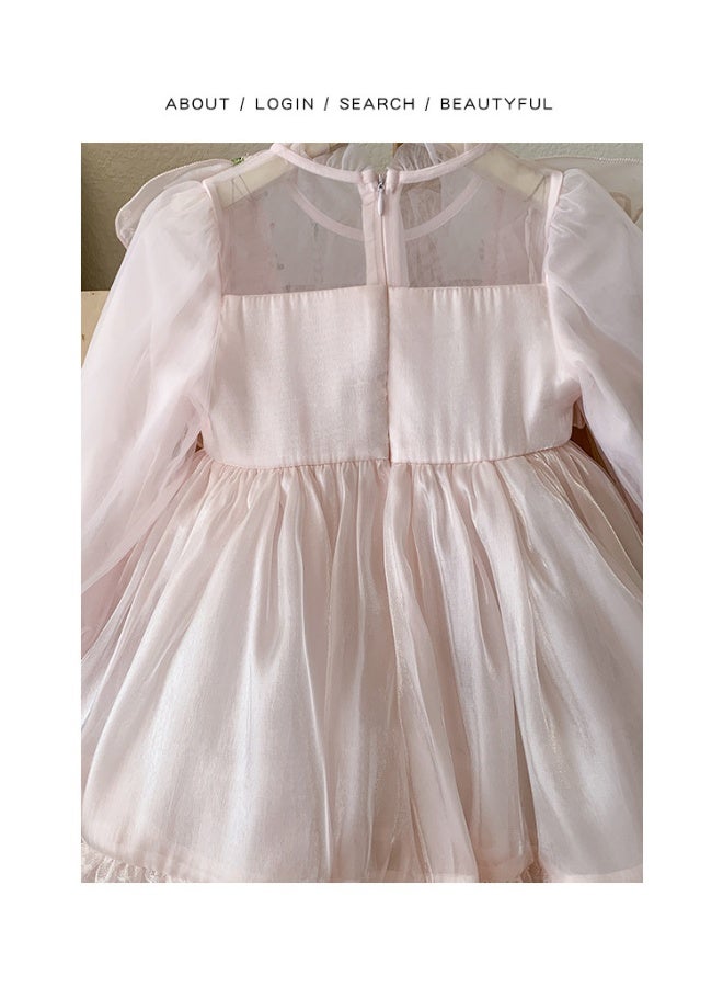 Girls' Spring and Autumn  Western Style Super Nice Unicorn Puffy Mesh Princess Dress - Image 5