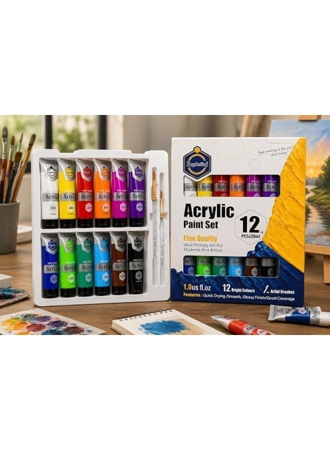 Keep Smiling Acrylic Paint Set 30ml Set of 12 - Image 3