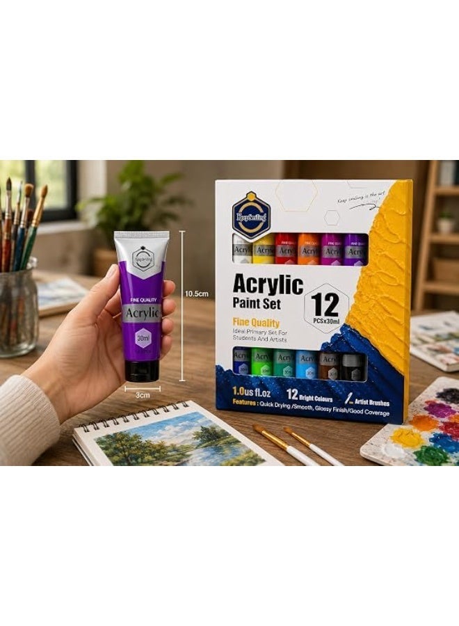 Keep Smiling Acrylic Paint Set 30ml Set of 12 - Image 4