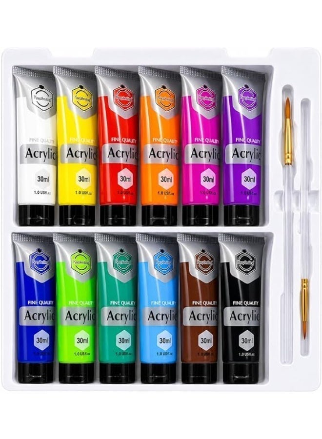 Keep Smiling Acrylic Paint Set 30ml Set of 12 - Image 2