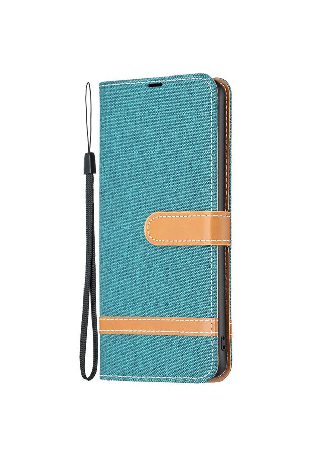 S-TOP Case For Samsung Galaxy M14 5G Color Block Denim Texture Leather Phone Case - Image 2