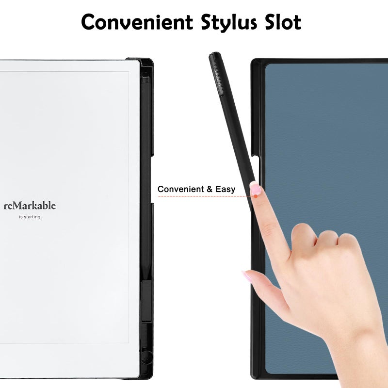 Aippdo Case for Remarkable 2 Paper Tablet 10.3" 2020 Released,Lightweight and Hard Back Shell Protective Book Folio Cover with Built-in Pen Holder,Comes with Remarkable 2 Pen Tips. - Image 5