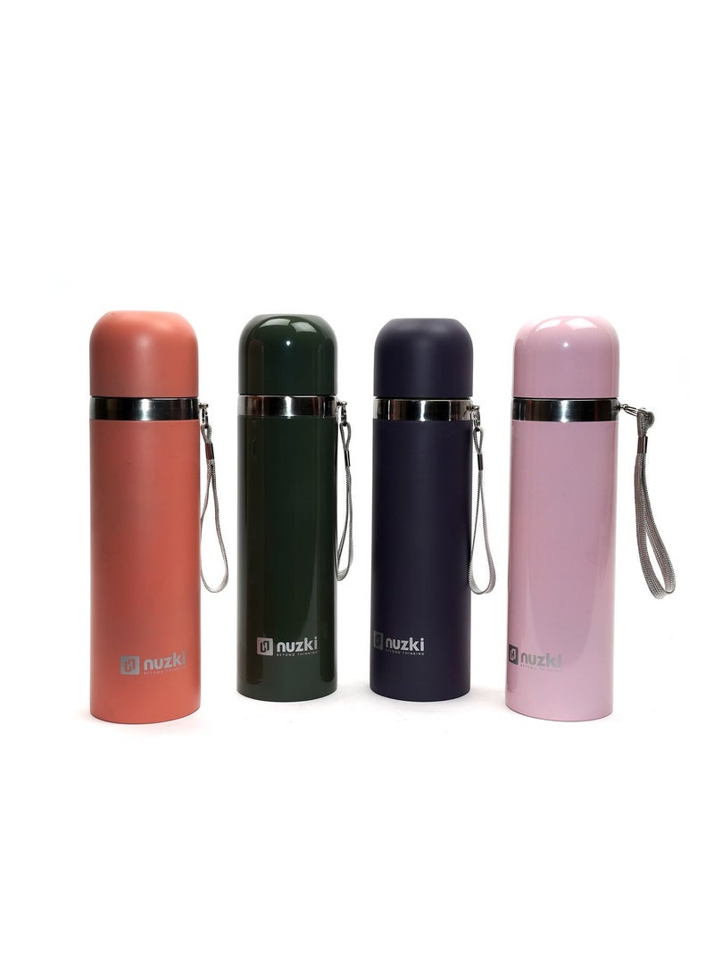 nuzki STEEL – Water bottle(500ml )Steel Vacuum Insulated Flask, Leak-proof, BPA-free Double Walled Thermal Mug for Coffee for Hot or Cold Drink - Image 4
