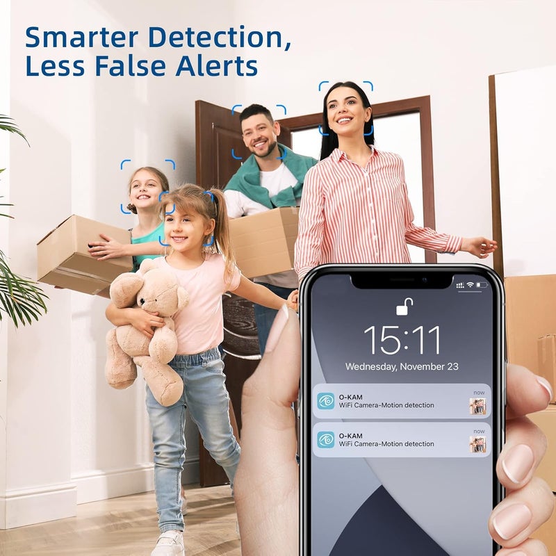 VIDCASTIVE Security Camera 4K Wireless WiFi Indoor Cameras, AI Human Detection, Auto Night Vision, Cloud Storage, Up to 100 Days Standby Battery Life - Image 5