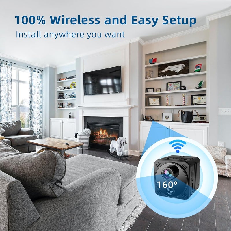 VIDCASTIVE Security Camera 4K Wireless WiFi Indoor Cameras, AI Human Detection, Auto Night Vision, Cloud Storage, Up to 100 Days Standby Battery Life - Image 2