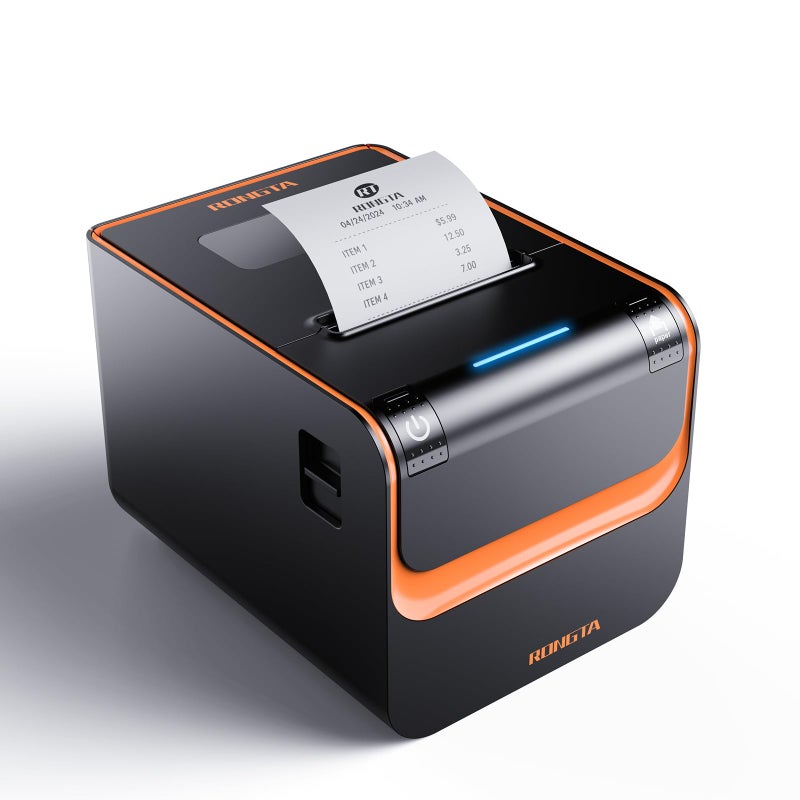 Rongta POS Printer, 80mm Direct Thermal Receipt Printers with Auto Cutter, USB Serial Ethernet Interface, Support Windows/Mac/Linux Cash Drawer, Restaurant Kitchen Printer for ESC/POS (RP332) - Image 1