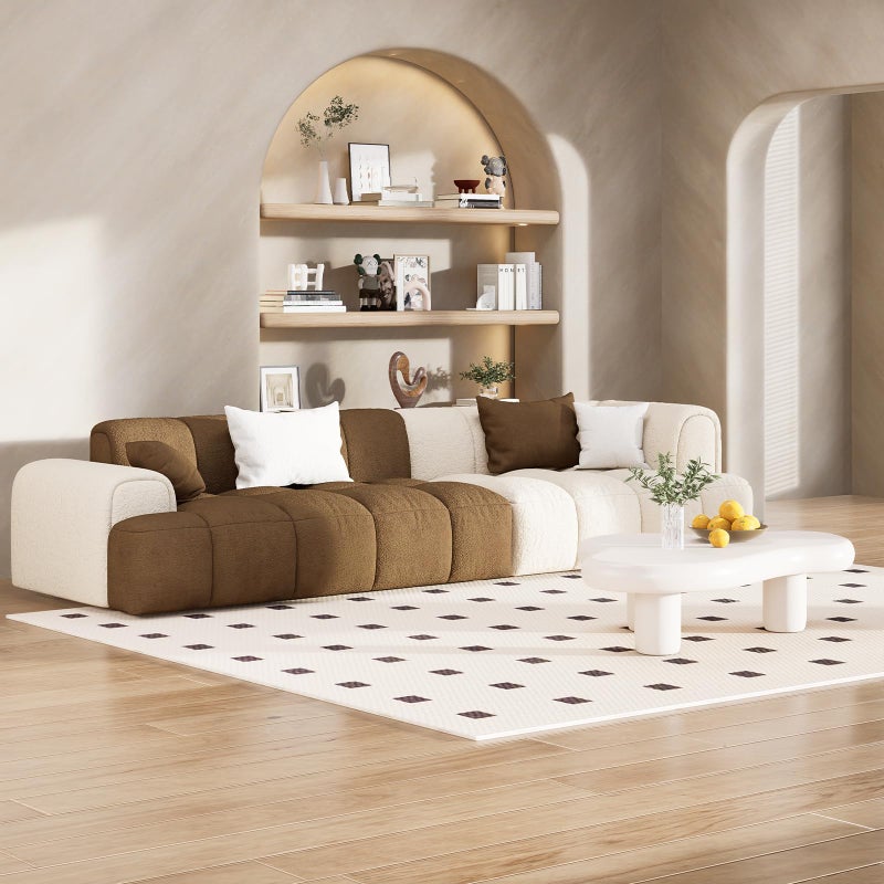 Bumoo Beige Peel and Stick Wallpaper 16" x 590" Cream and Greige Concrete Contact Paper PVC self-Adhesive Waterproof Matte limewash Vinyl Removable Living Room Kitchen Bathroom Dorm Gym - Image 5