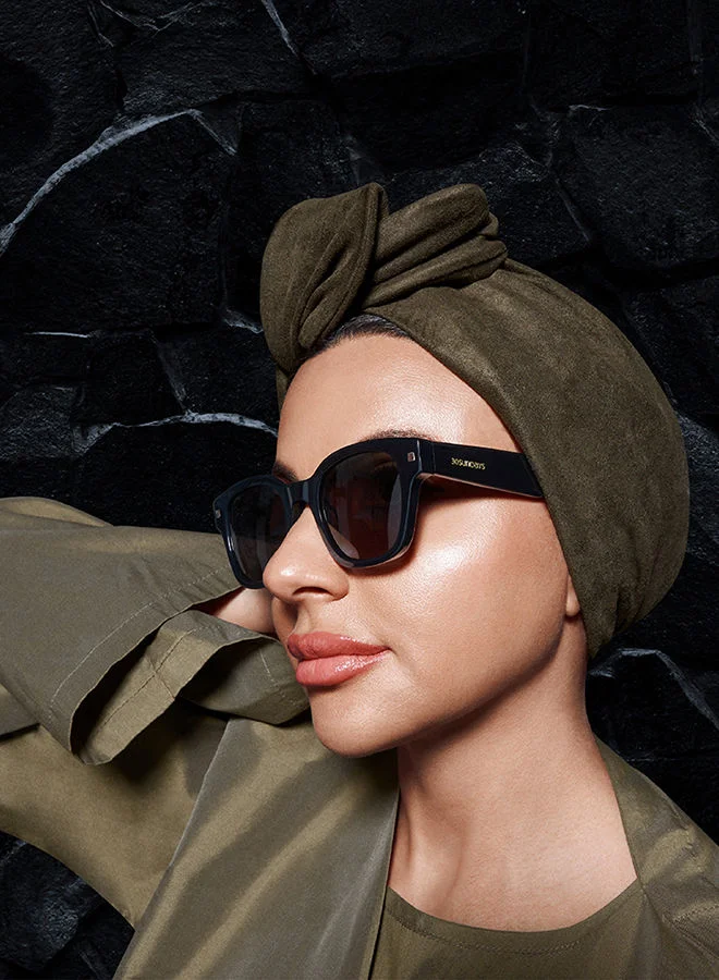 30Sundays 30Sundays CANYON,Women Sunglasses, Square Sunglasses, UV Protection: UV400 (Black,Gray)