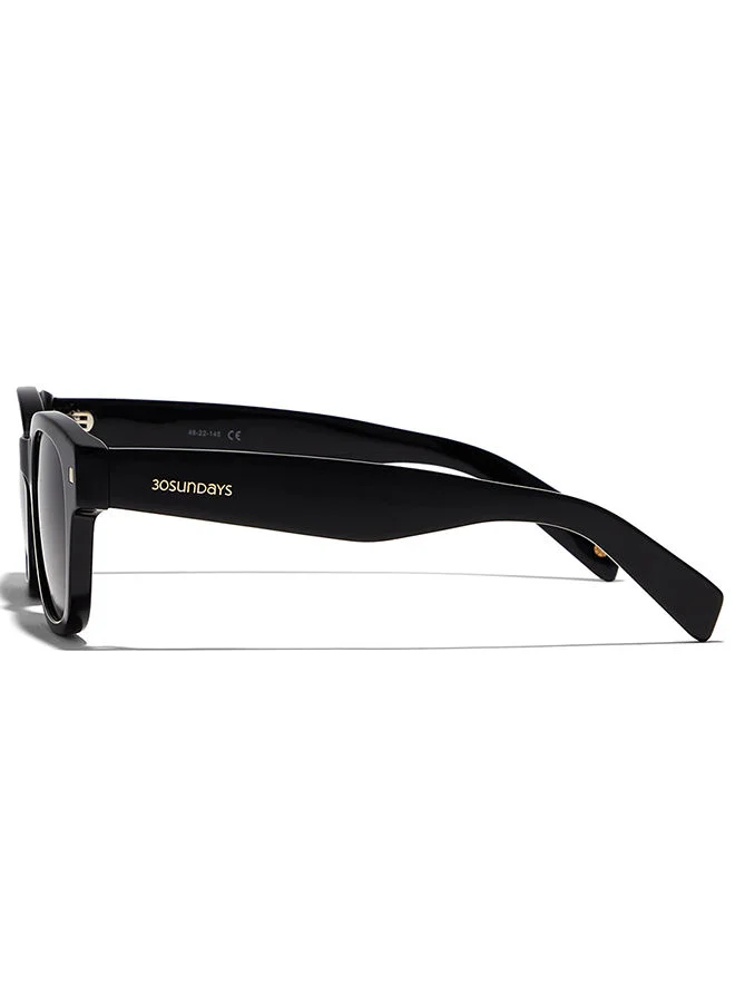 30Sundays 30Sundays CANYON,Women Sunglasses, Square Sunglasses, UV Protection: UV400 (Black,Gray)