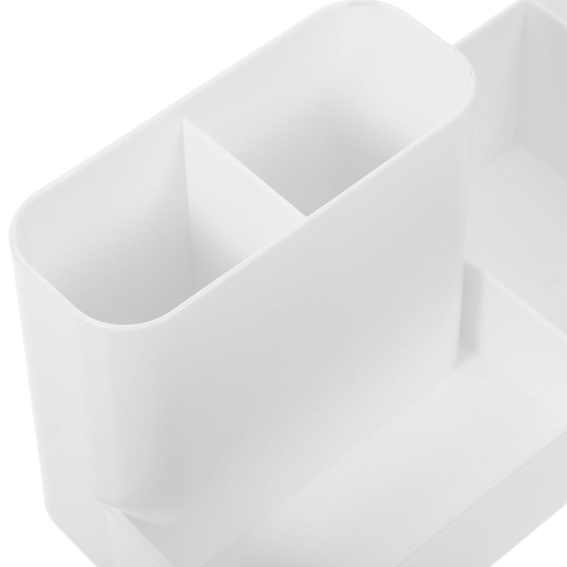 White Multifunctional Desk Organizer with Compartments - Image 4