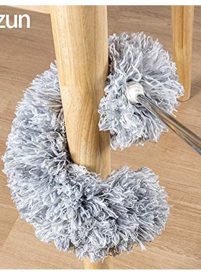 Ceiling Fan Duster with Stainless Steel extension Long Extendable Pole Washable Bendable Dusters for Cleaning, High Cobweb Wall Dusting Wet, Interior Roof - Image 4