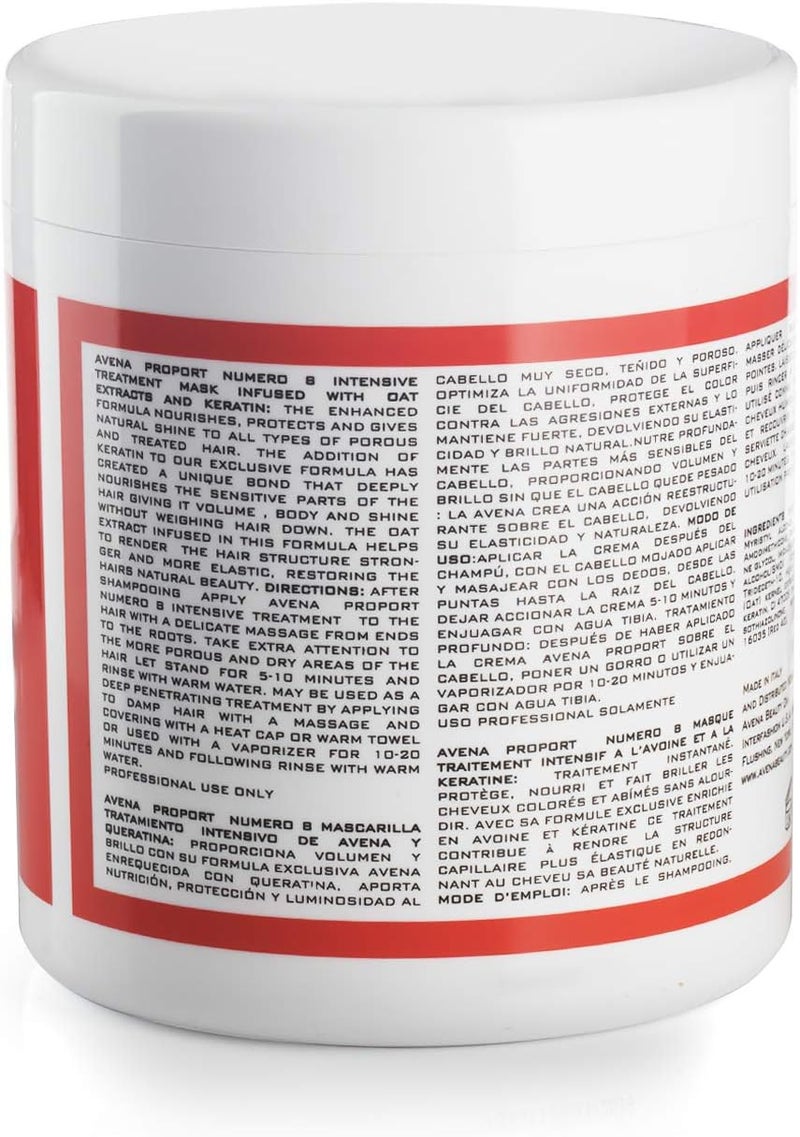 Avena Proport Intensive Treatment Mask with Oat Extracts and Keratin - 33.8oz - Image 2