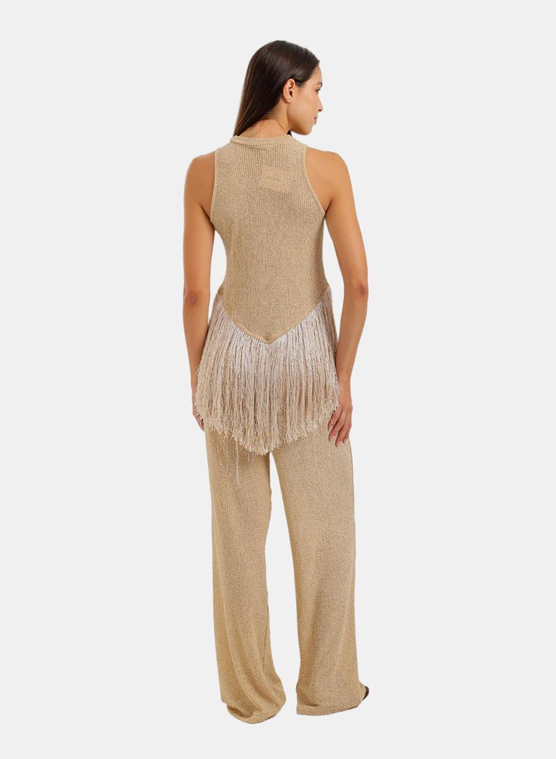 Carina Fringed Perforated Beach Set - Image 4
