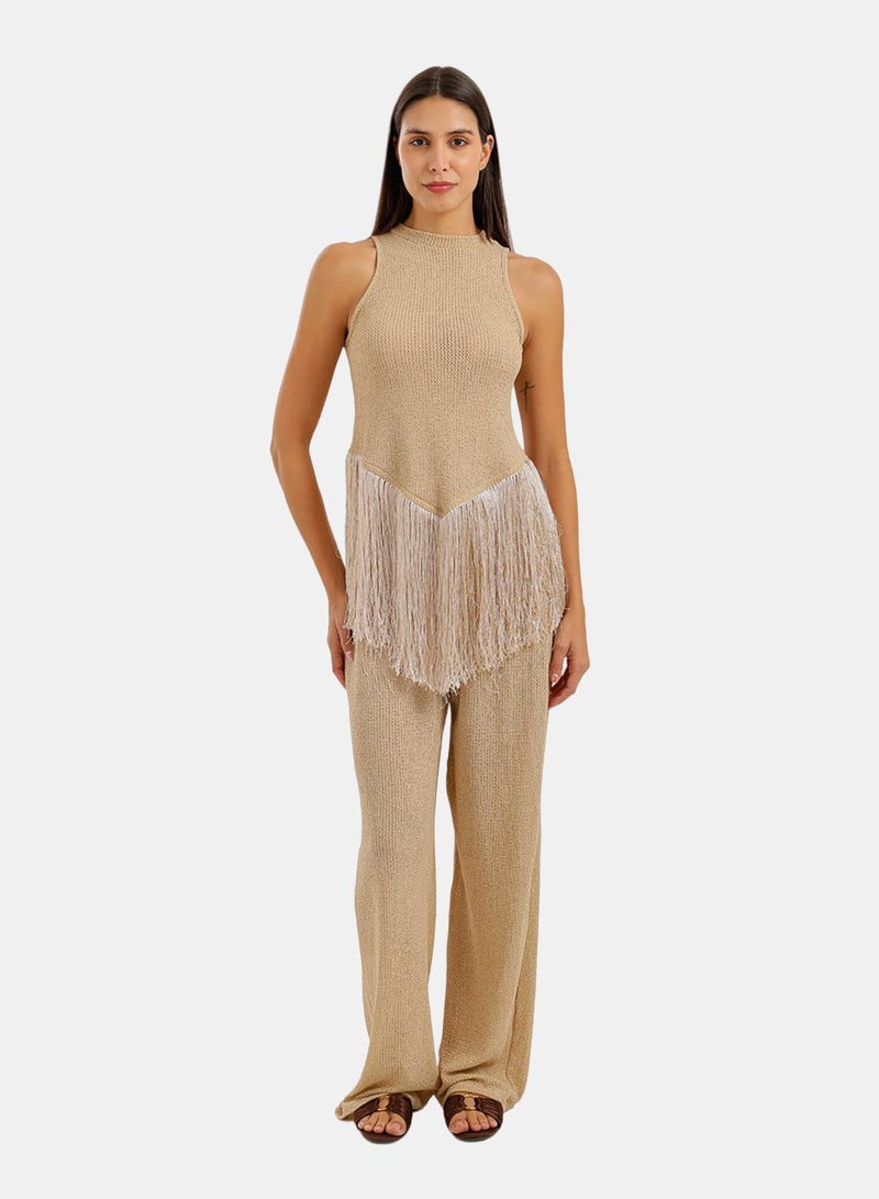 Carina Fringed Perforated Beach Set - Image 1