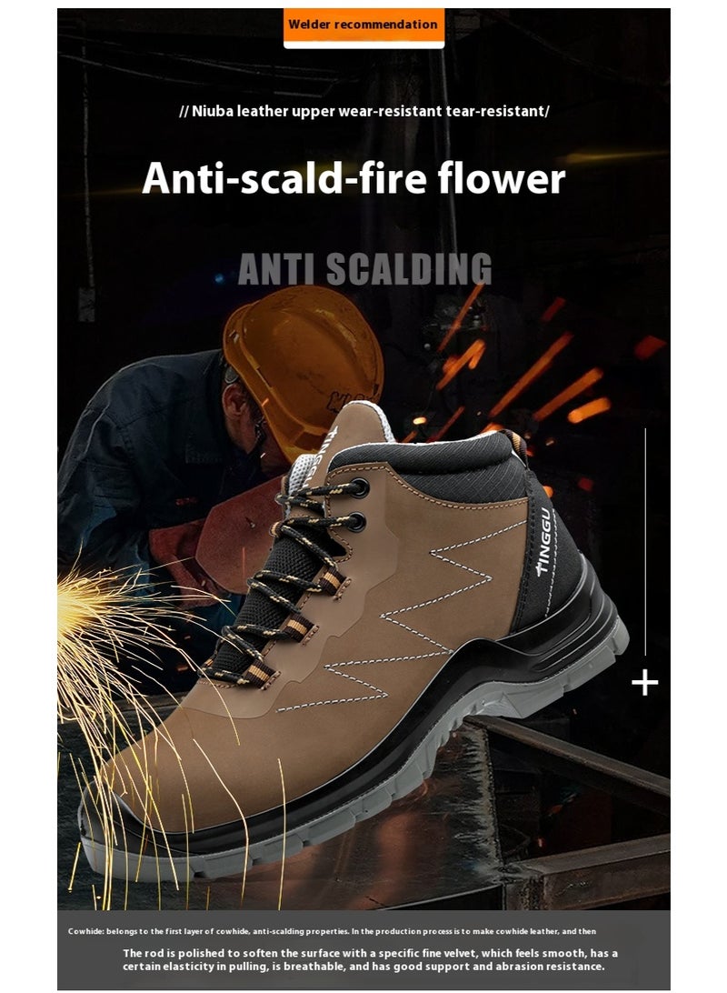 أحذية رجالية ذات أصابع فولاذية وخفيفة الوزن وآمنة ومريحة ومقاومة للثقب وأحذية عمل غير قابلة للتدمير وأحذية رياضية أنيقة. - Image 2