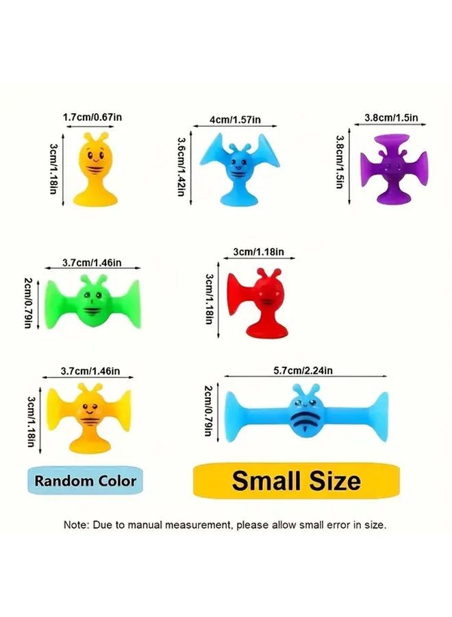كتيبة النحل الصغير مكعبات ملونة متعددة الألوان 24 قطعة بأكواب شفط ألعاب حسية تعليمية للأطفال من عمر 3 سنوات - Image 3
