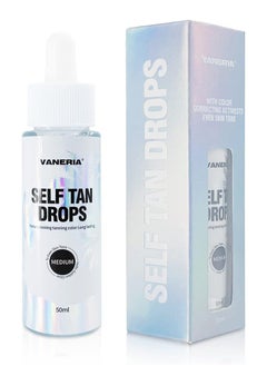 Self Tanner Drops,Self Tanning Drops Quick Tan Tanologist Dark for Face and Body,Vegan and Cruelty Free,Self Tanning Drops Medium,Hyaluronic Acid, Natural, Long-Lasting, Streak-Free - 50ml