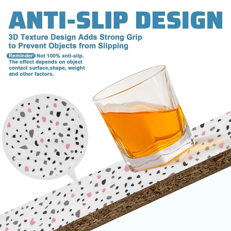 STYEVA Printed Anti-Slip Shelf Liner Mat Sheet for Drawers, Shelves, Tables, Cupboards, Fridge, Kitchen, Home, and Office - 45 CM X 5 M (Stone Design) - Image 3