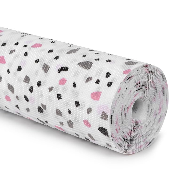 STYEVA Printed Anti-Slip Shelf Liner Mat Sheet for Drawers, Shelves, Tables, Cupboards, Fridge, Kitchen, Home, and Office - 45 CM X 5 M (Stone Design) - Image 1