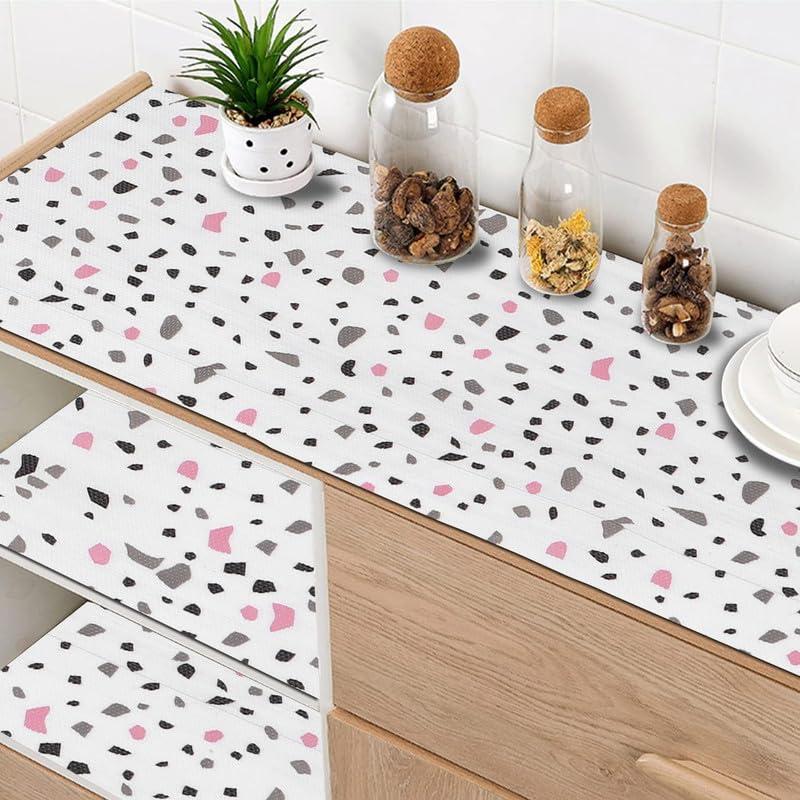 STYEVA Printed Anti-Slip Shelf Liner Mat Sheet for Drawers, Shelves, Tables, Cupboards, Fridge, Kitchen, Home, and Office - 45 CM X 5 M (Stone Design) - Image 5