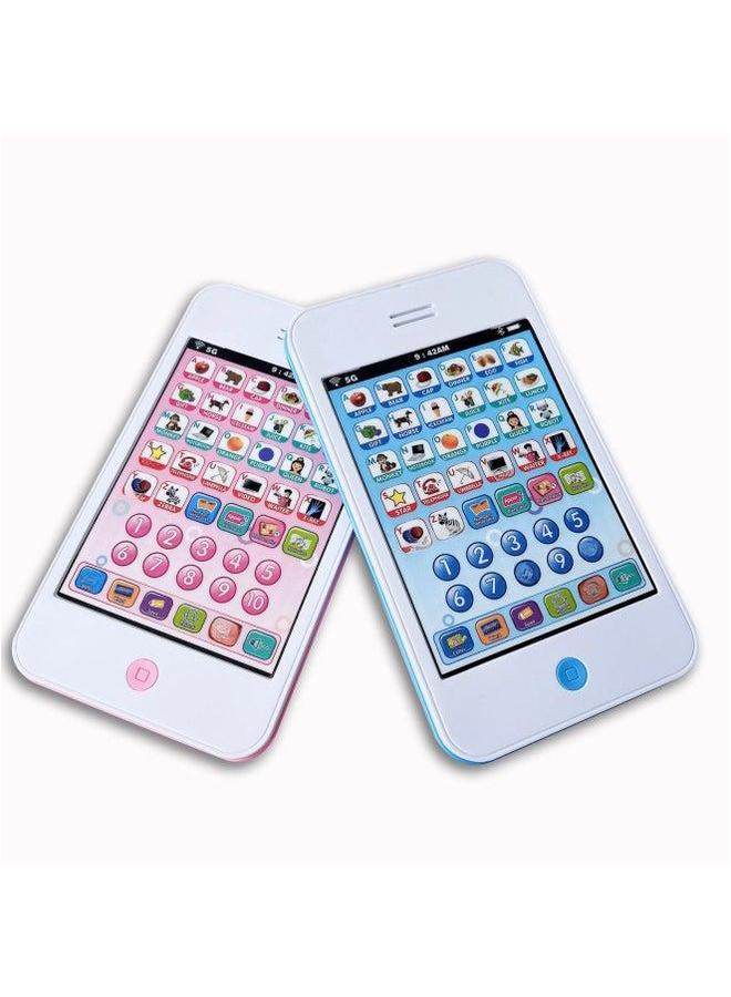 Hot Children's Touch Screen Large Simulation Mobile Phone English Enlightenment Early Learning Machine Toys-Color:Pink - Image 3