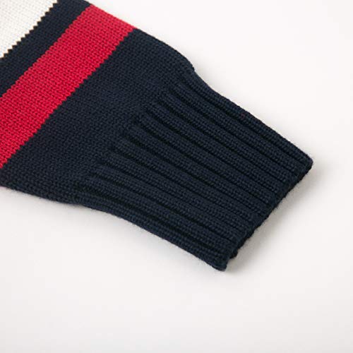 Curipeer Boys' V-Neck Cardigan Sweater Button Up School Uniform Navy 5-6T - Image 5