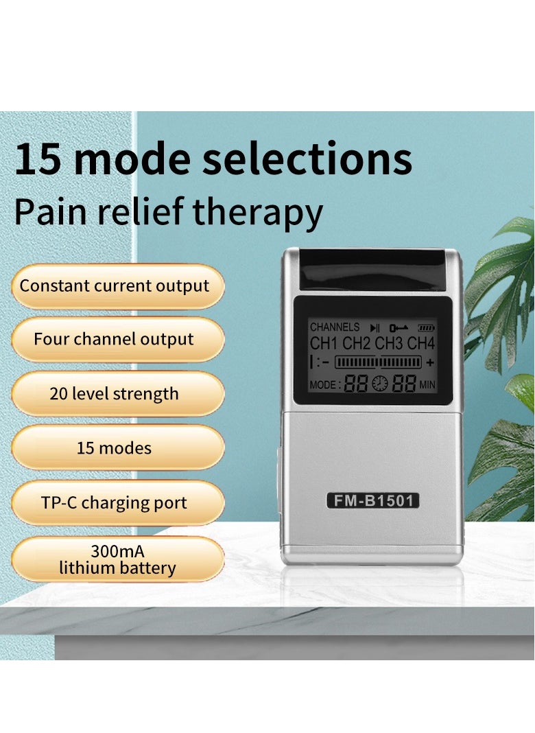 KHAJUL - TENS Low Frequency Pulser Physiotherapy Device - Muscle Stimulator + Back Pain Relief and Management (Includes Electrode Pads) - Image 1