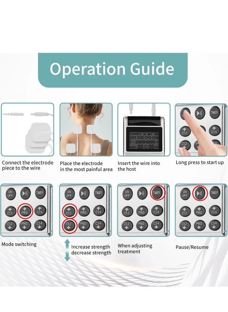 KHAJUL - TENS Low Frequency Pulser Physiotherapy Device - Muscle Stimulator + Back Pain Relief and Management (Includes Electrode Pads) - Image 1