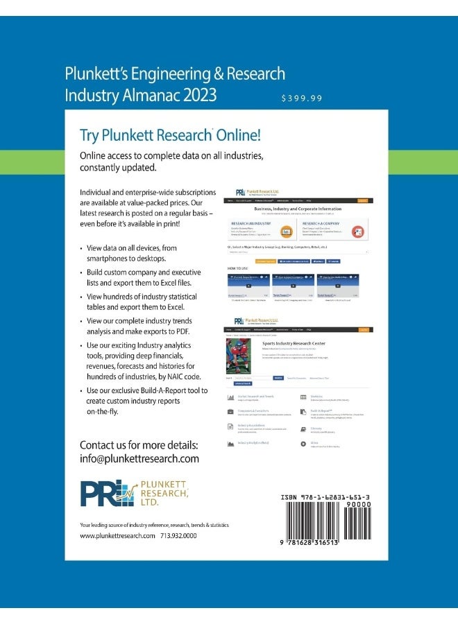 Plunkett's Engineering & Research Industry Almanac 2023 - Image 2
