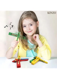 KINZO KINZO Wooden Spinning Toy with Fun Sounds, Sound Maker for Kids and Toddler, Musical Fun & Creative Toy (Pack of 3)  - Image 3