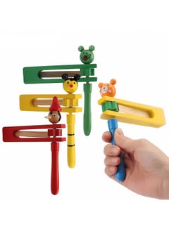 KINZO KINZO Wooden Spinning Toy with Fun Sounds, Sound Maker for Kids and Toddler, Musical Fun & Creative Toy (Pack of 3)  - Image 1