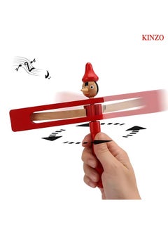 KINZO KINZO Wooden Spinning Toy with Fun Sounds, Sound Maker for Kids and Toddler, Musical Fun & Creative Toy (Pack of 3)  - Image 2
